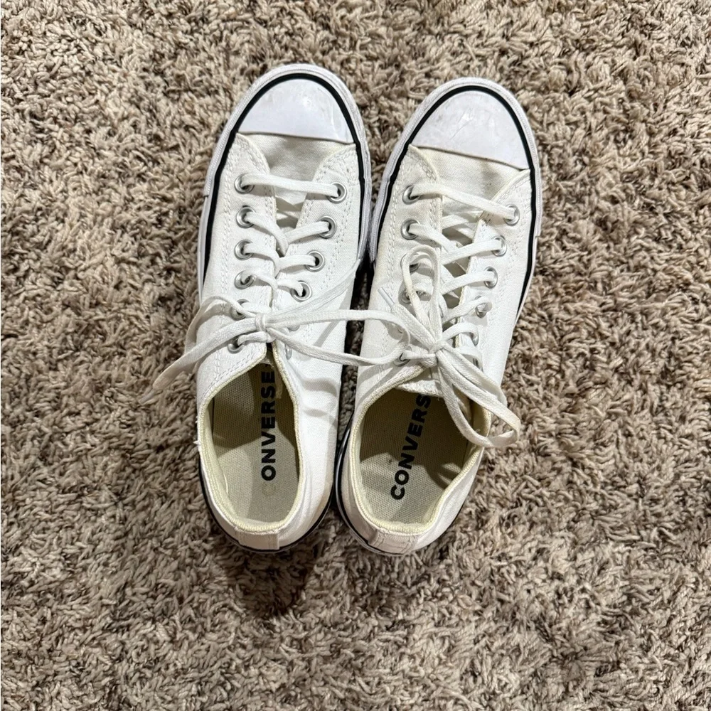 Converse Classic White Canvas Sneakers - Picture 1 of 5